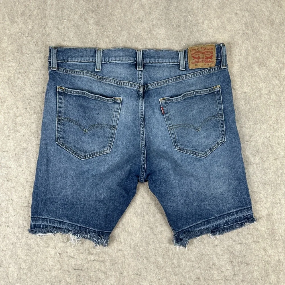 Levis 412 Slim Shorts Men's‎ 38 Blue 9
